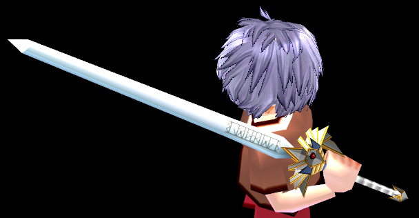 Equipped Leminia's Holy Moon Sword