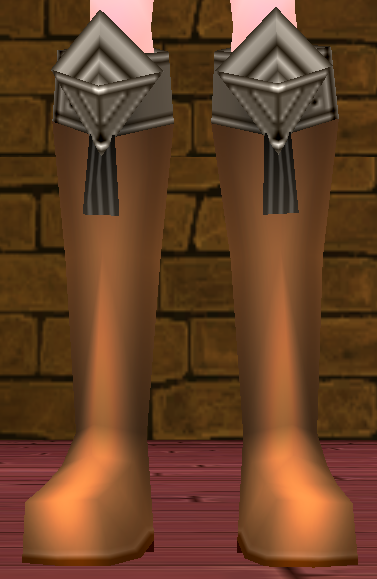 Terra Diamond-shaped Leather Boots Equipped Front.png