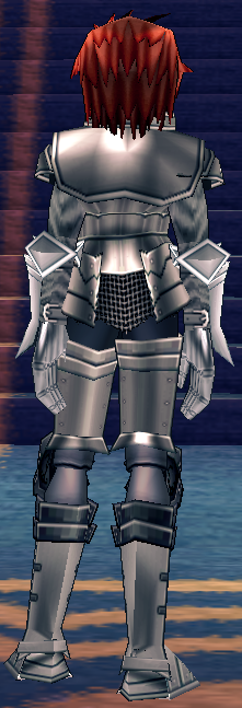 Equipped Claus Knight Set viewed from the back