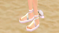 Equipped Elf Wedding Sandals (F) viewed from an angle