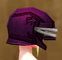 Equipped Tara Infantry Helmet (F) viewed from the side with the visor down