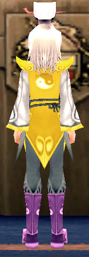 Equipped Male Taoist Set viewed from the back