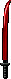 Inventory icon of Officer's One-handed Sword (Red Blade, Black Handle)