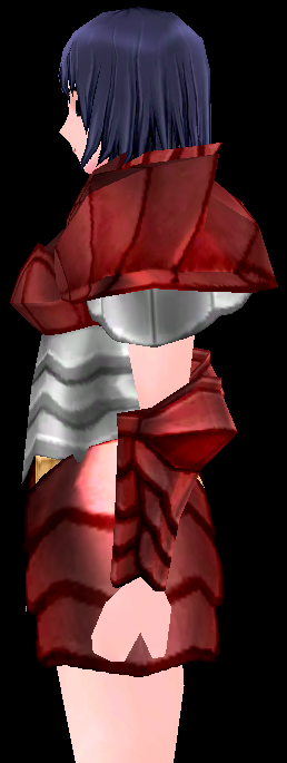 Equipped GiantFemale Dragon Rider Plate Armor (Red) viewed from the side
