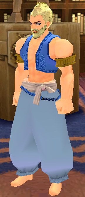Equipped Giant Aladdin Costume viewed from an angle