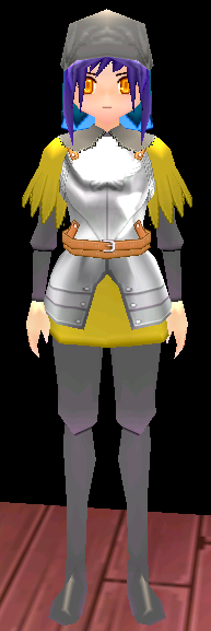Equipped Female Knight Wing Plate Armor viewed from the front