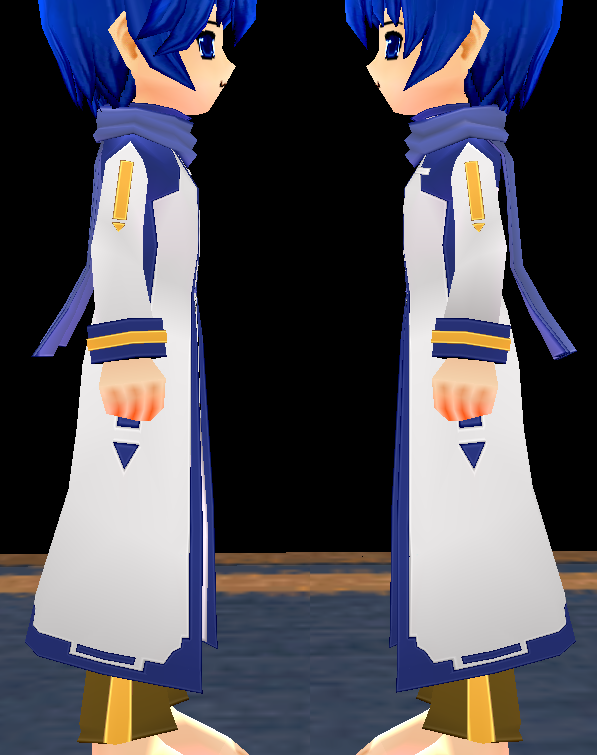 Equipped Kaito Outfit viewed from the side