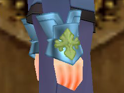 Equipped Majestic Knight Gauntlets (F) viewed from the side