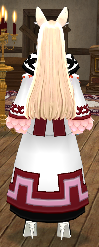 Equipped Rurutie's Outfit viewed from the back