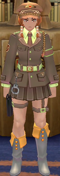 Equipped GiantFemale Police Officer Set viewed from the front