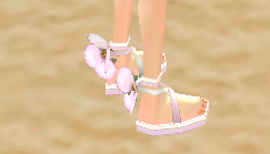 Equipped Elf Wedding Sandals (F) viewed from the side