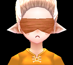 Equipped Bandage Eyepatch (Face Accessory Slot Exclusive) viewed from the front