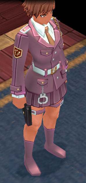 Equipped Giant Police Officer Uniform (F) viewed from an angle