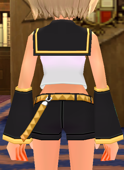 Equipped Kagamine Rin Outfit viewed from the back