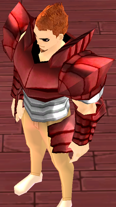 Equipped GiantMale Dragon Rider Plate Armor (Red) viewed from an angle