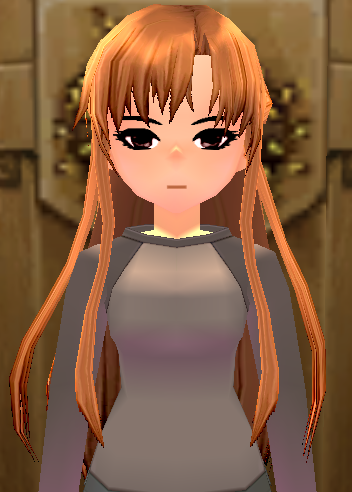 Equipped Asuna Wig (Default) viewed from the front