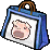Inventory icon of Piggy Rain Coat Shopping Bag (F)