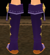 Equipped Night Mage Boots viewed from the back