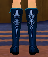 Equipped Magus Crest Boots (M) viewed from the back