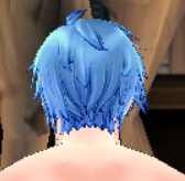 Equipped Altam Wig (Dyed) viewed from the back