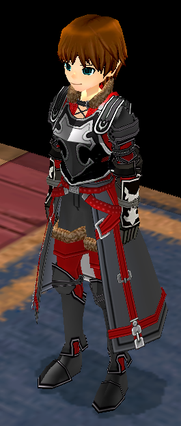Equipped Male Royal Knight Set viewed from an angle