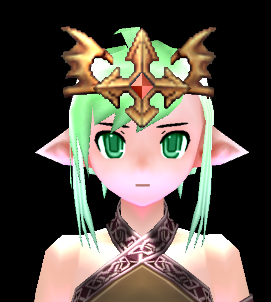 Equipped Bhafel Slayer Circlet viewed from the front