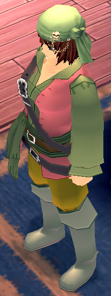 Equipped GiantFemale Boatswain Pirate Set viewed from an angle