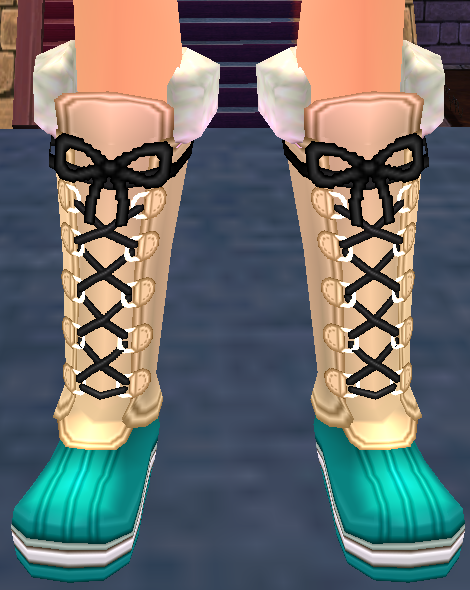 Equipped Lovely Snowflake Boots (F) viewed from the front