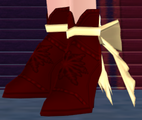 Equipped Enchanted Bride's Ankle Boots viewed from an angle