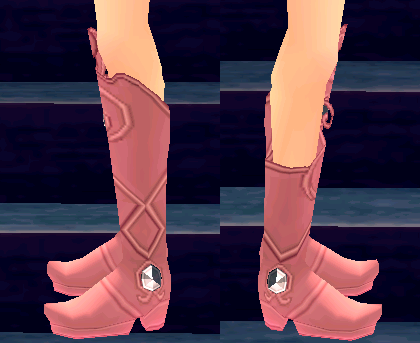 Equipped Butterfly Boots (F) viewed from the side
