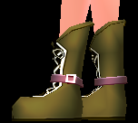 Equipped Tie-up Long Boots viewed from the side
