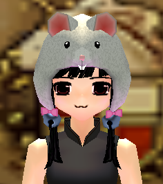 Equipped Mouse Hat viewed from the front