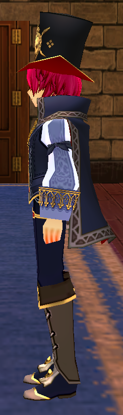 Equipped Male Halloween Vampire Set viewed from the side