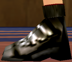 Equipped Swordswoman Shoes viewed from the side