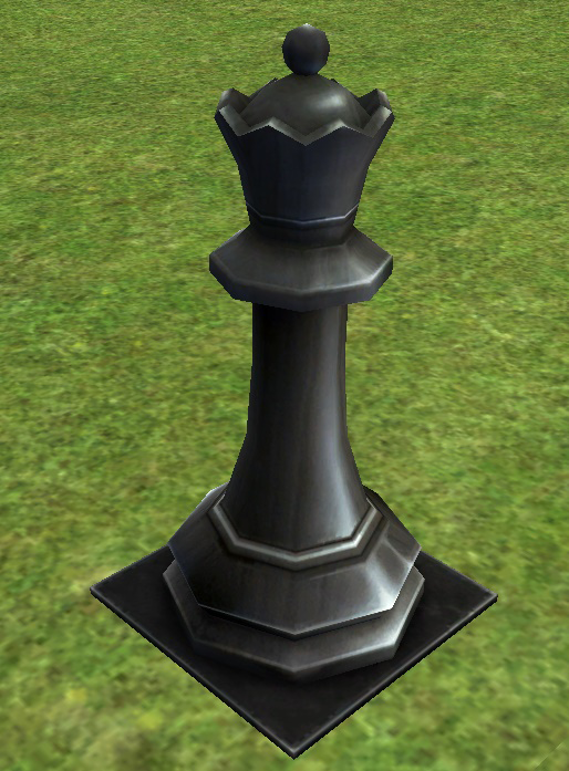 Building preview of Homestead Chess Piece - Black Queen and Black Square