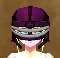 Equipped Tara Infantry Helmet (F) viewed from the front with the visor down