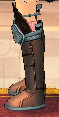 Equipped Tara Infantry Boots (Giant F) viewed from the side