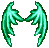 Icon of Emerald Twinkling Devil Wings