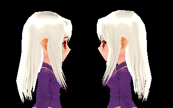 Equipped Illyasviel Wig viewed from the side