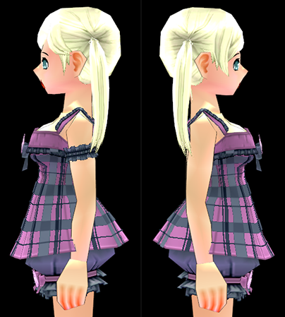 Equipped Bunny Plaid Pantaloons viewed from the side