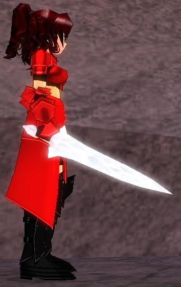 Equipped Glowing Ice Sword
