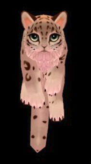 Equipped Snow Leopard Support Puppet viewed from the front