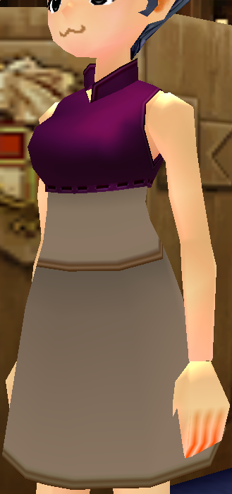 Equipped Female Beginner Skirt viewed from an angle
