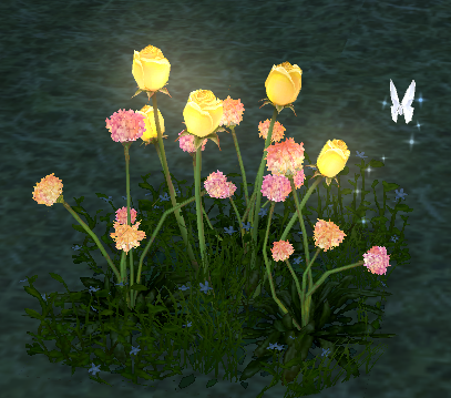How Homestead Shimmering Flower (Type B) appears at night