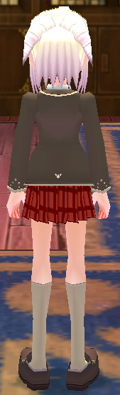 Equipped Female Mabinogi School Set viewed from the back