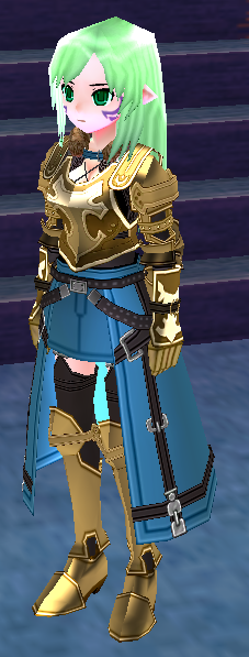 Equipped Female Royal Knight Set viewed from an angle