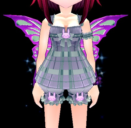 Equipped Fuschia Cutiefly Wings viewed from the front