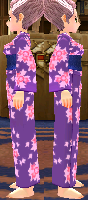 Equipped Yukata (Style B) (F) viewed from the side