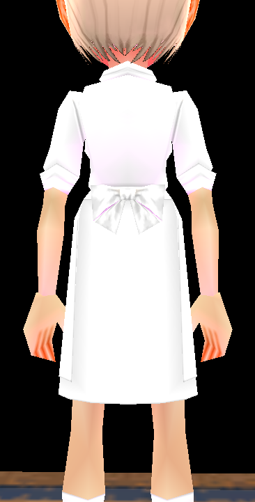 Equipped Tork's Chef Uniform (F) (White) viewed from the back