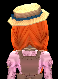 Equipped Autumn Breeze Twin Tail Wig and Hat (F) viewed from the back
